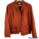 Coldwater Creek  Fall Orange Blazer Long Sleeve Button Front Up Jacket Women's 16 Photo 0
