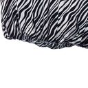 Bebe  zebra animal print silk bubble skirt women's medium black knee length y2k Photo 2