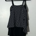 St. John’s Bay St. John's Bay Black White Polka Dot Tiered One Piece Swimsuit Photo 4