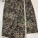 Bar III  Skirt Womens Medium Black Cream Tan Print Asymmetrical Faux Wrap Poly Photo 4