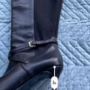 Nine West Black Leather Knee High Boots Size 6.5 Photo 3