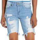 Bermuda EUC Cover Girl Distressed Denim  Shorts, size 11/12 Photo 2