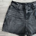 EXPRESS NWT  Super High Waisted Tailored Denim Shorts Faded Black Wash Medium Photo 4