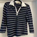 st. john's bay striped collared v neck Photo 0