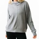 Zyia  texture hoodie sweatshirt blue/grey Photo 1