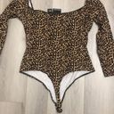 American Apparel  bodysuit top size Large leopard print made in USA Photo 2