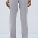 ZARA NWT  SLIT HEM CIGARETTE PANTS in gray. Size Medium Photo 1