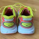 Hoka Clifton One One Pink and yellow Road Running Shoes size 10 Photo 4