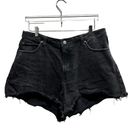 Abercrombie & Fitch  '90s Relaxed Cutoff Shorts High Rise 33 Black Curve Love Photo 7