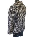 Jones New York  Houndstooth Wool-Blend Quilted Jacket in Black White Photo 4