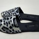 Natori  Adore Satin Leopard Print Mules Black Gray Size US 7 Photo 10