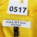 Halston Heritage  Yellow Draped Dress Asymmetrical Cocktail Dress Photo 12