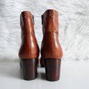 Frye  Stella Whiskey Brown Cognac Leather Zip Short Ankle Boots Photo 11