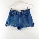 Abercrombie & Fitch  The Cutoff Shorts High Rise Curve Love Dark Wash Blue 26 / 2 Photo 1