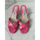 Brian Atwood  Pink Patent Leather Sandals Kitten Heels Size 36.5/6.5 Photo 1