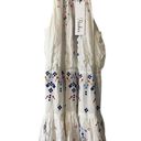 Parker NWT Revolve  Dress White Red Blue Embroidered Halter Stretch Waist Mini M Photo 2