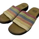 Mootsies Tootsies  Woven Slide Sandals Soft Rainbow Womens Size 9.5 Photo 0