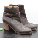 The Loft Anne Taylor Women's Brown Leather Buckle Boot Photo 0