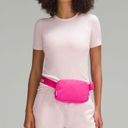 Lululemon NEW & IMPROVED SONIC PINK  Everywhere Belt Bag White Wordmark Photo 6