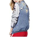 Guess  Original Patchwork Denim Bomber Jacket Y2K Fairy Cowgirl Gorpcore Boho S Photo 4