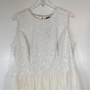 City Chic NWT  maxi shine bright ivory delicate tulle sequins sleeveless size 18 Photo 9