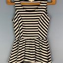 Rolla Coster Black & White Striped Peplum Top Photo 1