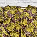 The Loft Ann‎ Taylor Sheer Blouse Top Women's XXS Green Purple Floral Leopard Print Photo 1
