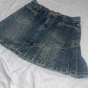 Vanilla Star Jeans Y2K Vanilla Star Micro Mini Denim Skirt Pleated Juniors Sz 1 Photo 1