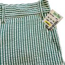 Bermuda Sam Ty  Shorts Green White Stripe Seersucker High Rise Shorts Size 12 NEW Photo 8