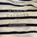 Talbots The Talbot Tee women's petite P black and white stripe turtleneck NWT Photo 7