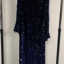 Spirit  Blue Velvet Cold Shoulder Silver Constellations Dress Size S/M Photo 1