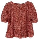 Popsugar Peplum Printed Top Photo 3