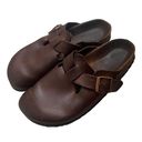 Birkenstock Boston Oiled Brown Leather Clogs 🔥 Photo 1