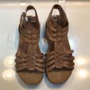 Baretraps  Women’s Raygan Faux Leather Woven Brown Gladiator Open Toe Sandals Photo 1