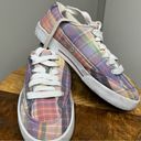 Polo  Brisbane Plaid Tennis Sneaker Size 8 Photo 0