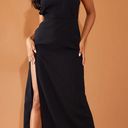 Pretty Little Thing  Black Strappy Back Detail Chiffon Maxi Dress Photo 2