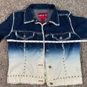 vintage 90s y2k zana di ombre jean denim jacket embellished rhinestone studs L Size L Photo 6