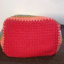 The Sak  Off White, Green, Pink, Red, & Blue Striped Crocheted Shoulder Bag Purse Photo 4