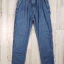 Arizona Jeans NWT Arizona Jean Co Blue Denim High Rise Paper bag Mom Jeans Junior's Size 5 Photo 0