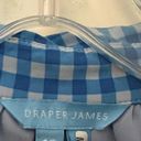 Draper James  Flutter Sleeve Gingham Silk Patio Shirtdress Photo 8