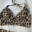 None Tie Halter Leopard Print 2X-Large Bikini High Waisted Photo 1