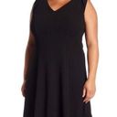 London Times NWT  Black Fit Flare Cocktail Dress 3X Photo 0