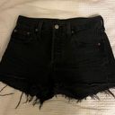 Levi’s 501 Black Denim Shorts Photo 0