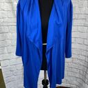 st. john's bay Cotton Blend woman open front Lightweight cardigan blue sz 1X Photo 0