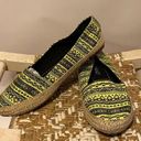 Nomad NWOT  Lime Neon Print Flats Sz 7 Photo 0