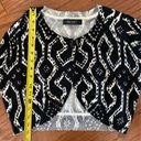 Nine West black/wht crop cardigan sweater. Size medium Photo 11