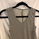 The Moon Half Black & White Striped Sleeveless Knit Blouse Photo 3