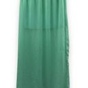 EXPRESS  Light Blue Aqua Sheer Overlay Pull-On Maxi Skirt Size S Photo 0