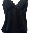 Cupshe  scalloped black one piece bathing suit size XL Photo 1