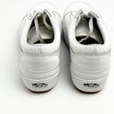 Vans  Triple White Leather Old Skool Platform Lace Up Sneakers Shoes, Size 10 Photo 7